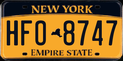 NY license plate HFO8747