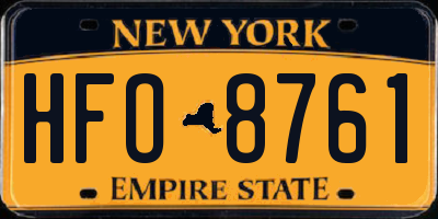 NY license plate HFO8761