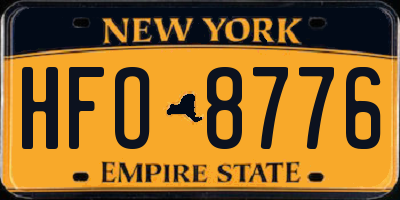 NY license plate HFO8776