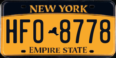 NY license plate HFO8778