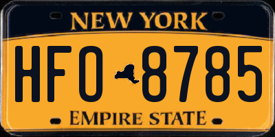 NY license plate HFO8785