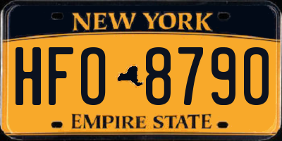 NY license plate HFO8790