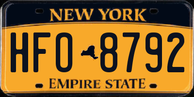 NY license plate HFO8792