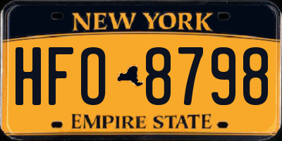 NY license plate HFO8798