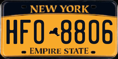 NY license plate HFO8806