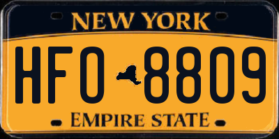 NY license plate HFO8809