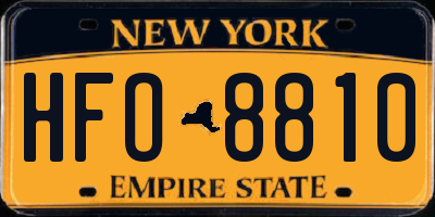NY license plate HFO8810