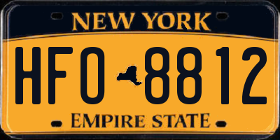 NY license plate HFO8812