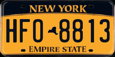 NY license plate HFO8813
