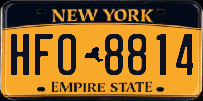 NY license plate HFO8814