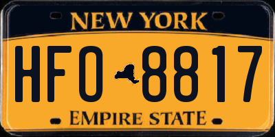 NY license plate HFO8817