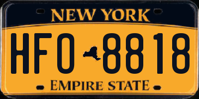 NY license plate HFO8818