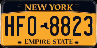 NY license plate HFO8823