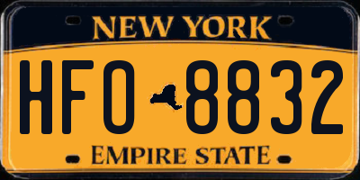 NY license plate HFO8832