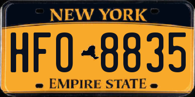 NY license plate HFO8835