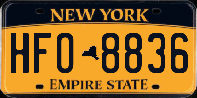 NY license plate HFO8836
