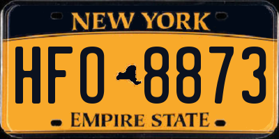 NY license plate HFO8873