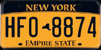 NY license plate HFO8874
