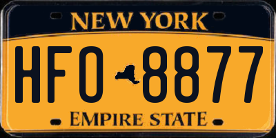 NY license plate HFO8877
