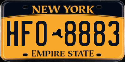 NY license plate HFO8883