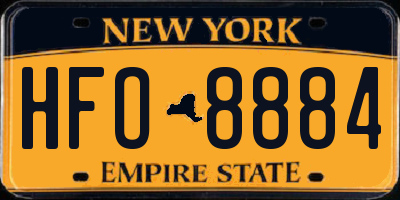 NY license plate HFO8884