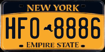 NY license plate HFO8886