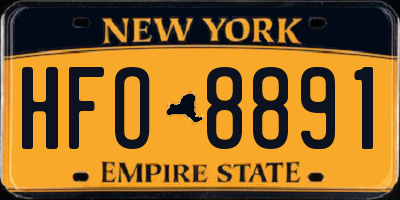 NY license plate HFO8891