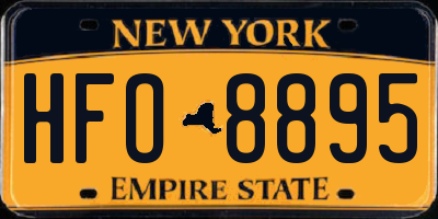 NY license plate HFO8895