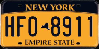 NY license plate HFO8911
