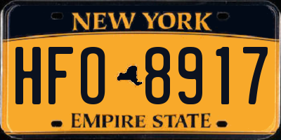 NY license plate HFO8917