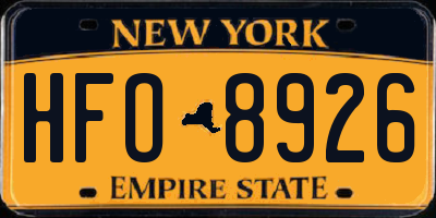 NY license plate HFO8926