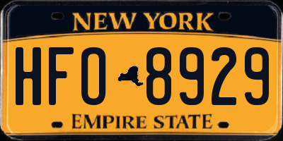 NY license plate HFO8929
