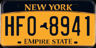 NY license plate HFO8941