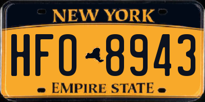 NY license plate HFO8943