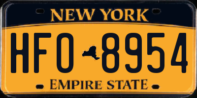 NY license plate HFO8954