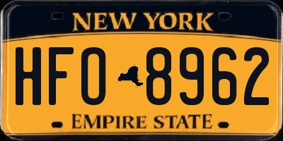 NY license plate HFO8962