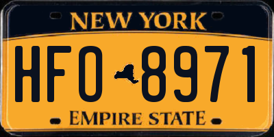 NY license plate HFO8971