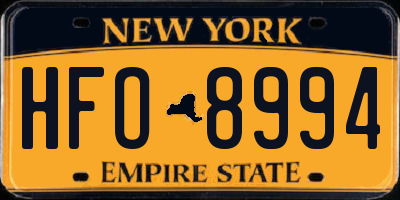 NY license plate HFO8994
