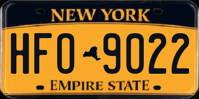 NY license plate HFO9022