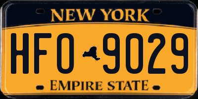 NY license plate HFO9029
