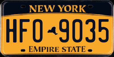 NY license plate HFO9035