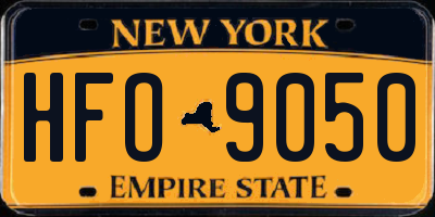 NY license plate HFO9050