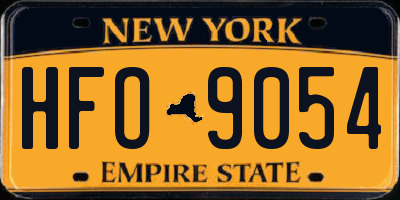 NY license plate HFO9054