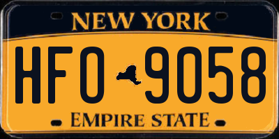 NY license plate HFO9058