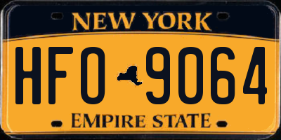NY license plate HFO9064