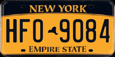 NY license plate HFO9084