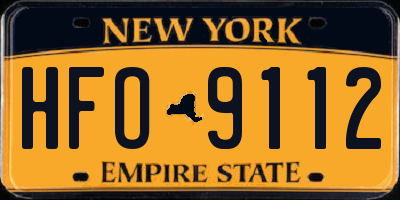 NY license plate HFO9112