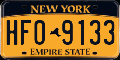 NY license plate HFO9133