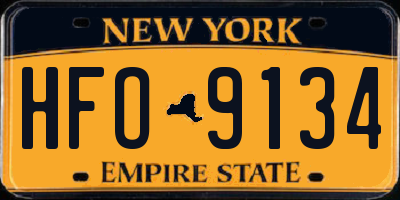 NY license plate HFO9134