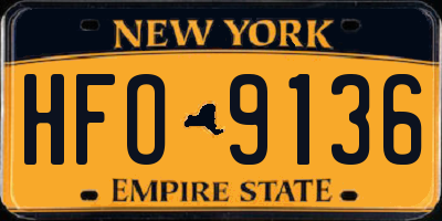 NY license plate HFO9136